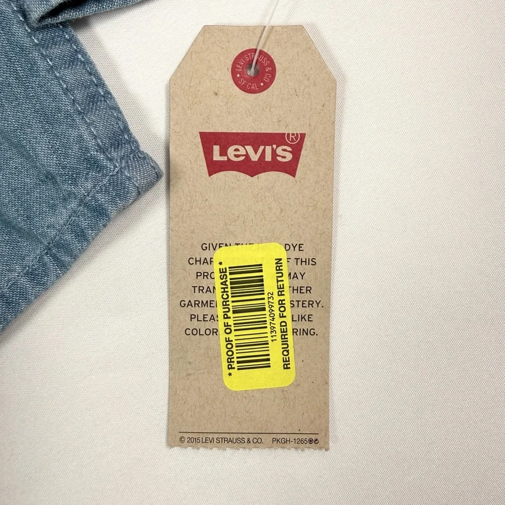 NWT‎ LEVIS Baby Western Chambray Button Down 12M Classic Americana Cowboy NEW